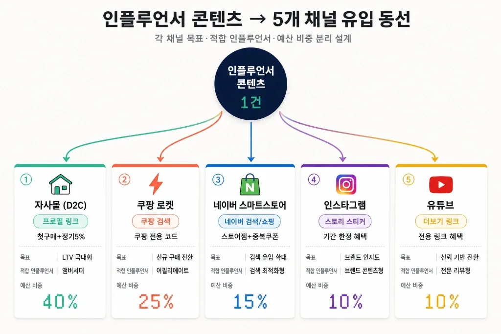 F&B·건강식품 브랜드 인플루언서 플레이북 — 쿠팡·자사몰·정기구독 3채널에서 ROAS 4 만드는 법 - 이미지 3